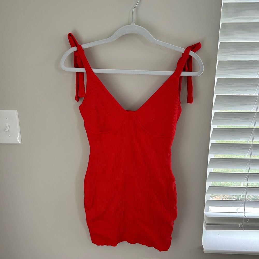 Hello Molly Red Bow Dress Size L NWT